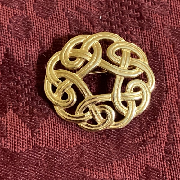 14K GOLD JAMES AVERY ESTATE OPEN WORK SWIRL PIN - GORGEOUS - Picture 2 of 14